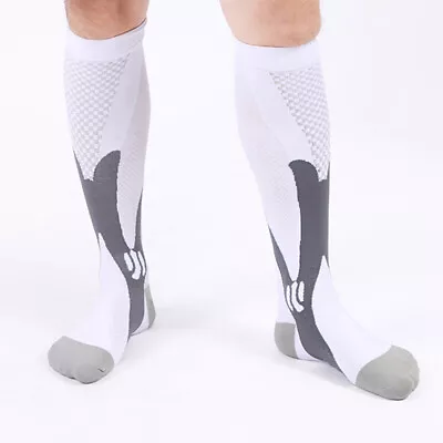 US Mens Compression Socks 20-30 Mmhg Sports Knee High For Running Fitness Winter • $5