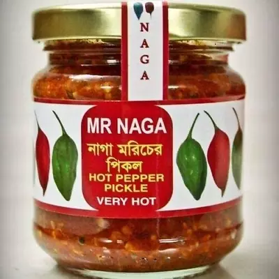 Mr Naga Very Hot Pepper Pickle - Naga Chilli Pepper Pickle - 190g - FREE P&P • £6.40