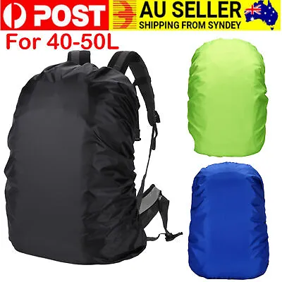 40-50L Outdoor Foldable Backpack Rain Cover WaterProof Rucksack Camping Travel • $10.97