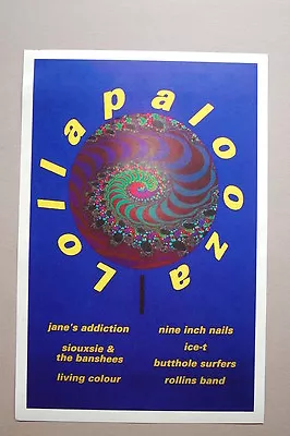 Lollapalooza Concert Tour Poster 1991-- • $4.50