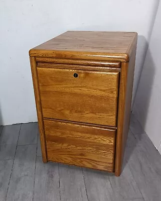 Vintage Heavy Duty Industrial Mission Oak Wood Filing File Cabinet 2-Drawer • $405