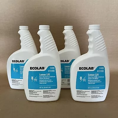 Ecolab Lemon Lift Liquid Kitchen Bathroom Cleaner (4 Pack) 20 Oz. Refill #11490 • $45