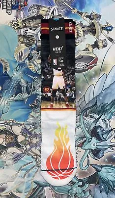 Stance 548 NBA Miami Heat Dwayne Wade Chris Bosh Men's Crew Socks • $13.99