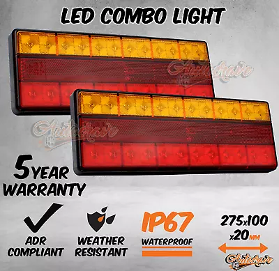 $77.50 • Buy LED TRAILER TAIL LIGHT LAMP TRUCK CARAVAN UTE STOP INDICATOR 12-24V 275x100 BAR