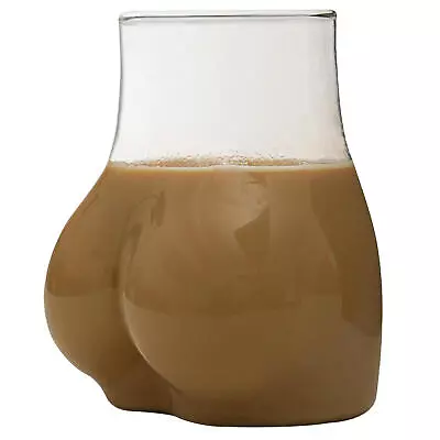 Butt Shaped Mug 450ml Transparent Borosilicate Glass Coffee Mug Thick Glass Cup  • $10.18