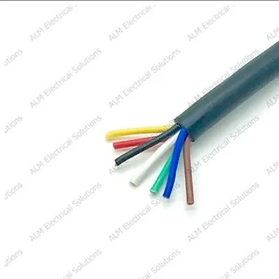 $171.33 • Buy 7 Core Cable - 7 X 0.5mm² Round Trailer Cable - Compatible With LED Lights 