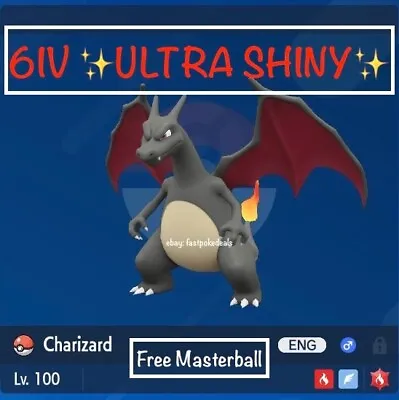 $9.95 • Buy Pokemon Scarlet And Violet ✨Ultra Shiny✨ 6IV Charizard Fire Tera FAST DELIVERY
