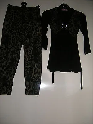 GIRLS TROUSERS SUIT - Leopard Print  AGE 2-6 YEARS=BIG CLEARANCE SALE!! • £3.99