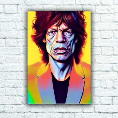 £6.95 • Buy Mick Jagger Abstract Rolling Stones Poster Or Canvas - Ronnie Wood 3 Sizes