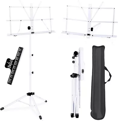 Music Stand 2 In 1 Dual-Use Folding Sheet Music Stand Portable And Lightweight • $19.99