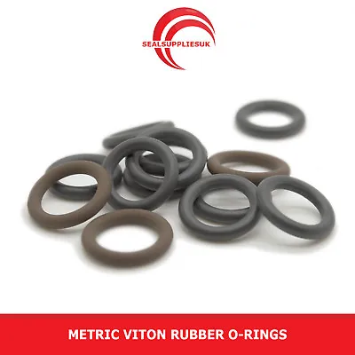 Metric Viton Rubber FKM O Ring Seals 2mm Cross Section 31mm-122mm ID - UK SUPP • £47.01