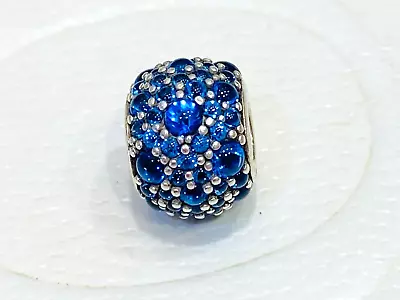 Authentic Pandora Blue CZ Shimmering Droplet Cubic Zirconia Charm 791755 • $49