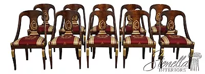 L61994EC: Set Of 10 Napoleonic Design Italian Made Dining Room Chairs • $3295