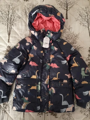 £26 • Buy Next. Girls. Dinosaur And Unicorn Print  Coat. Size 6-7yrs.