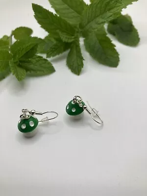 Mushroom Earrings Dark Green • $5