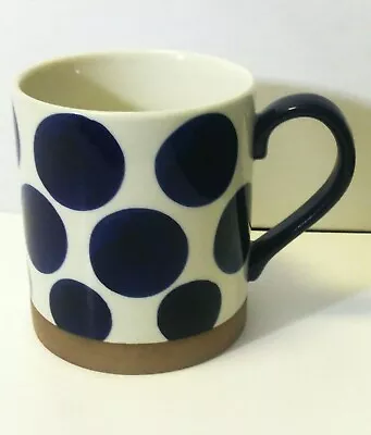 BELLE MAISON Coffee Mug Cup Navy Blue And White Porkadot  • $19.99