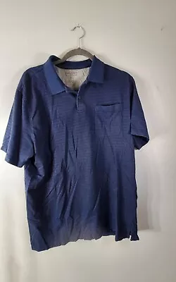 Van Heusen FLEX Polo Shirt Size XL Blue Black Short Sleeve Flex Classic Fit Golf • $8.50