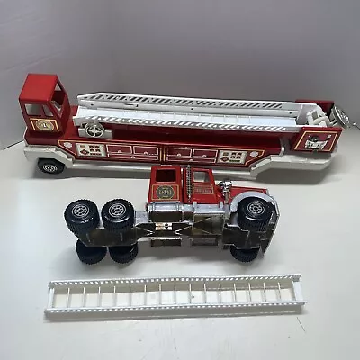 Vintage 2pc Tonka Fire Engine #2 Truck Hook And Ladder ~ Some Condition Issues • $51