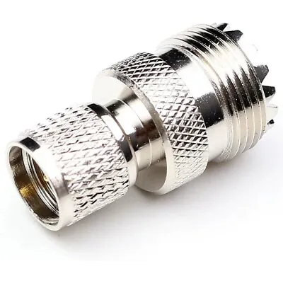 Mini UHF Male Plug (Mini PL259) To SO239 UHF Female RF Adapter Barrel Connector • $6.89