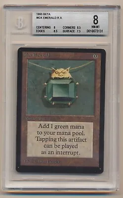 BGS 8 MTG Magic The Gathering Beta Mox Emerald NM/MINT Condition!! • $7799.99