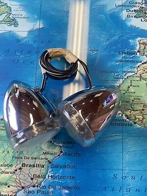 $55 • Buy 02-06 OEM Harley Vrod V-rod Front Turn Signal Chrome Bullet Lights VRSC