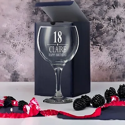 £13.99 • Buy Personalised Birthday Gin Glass Gift 18th, 21st, 30th, 40th, 50th, 60th GIN3