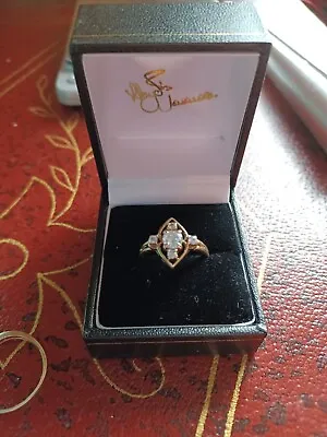 Vintage 9ct 375 Gold Ring Size P .5 • £145