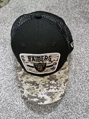 Oakland Raiders Hat New Era 9Forty 2021 NFL Salute To Service Snapback Cap  H17 • £17.99