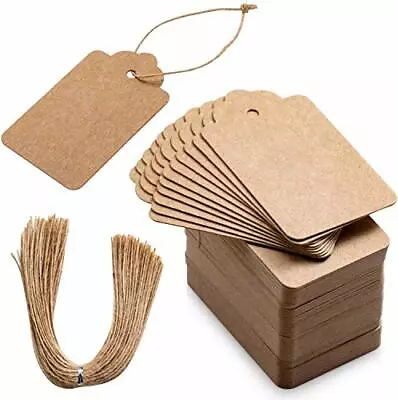 Gift Tags200 Pcs Kraft Paper Gift Tags With String Vintage Gift Tags Brown • $9.63