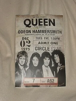 $3 • Buy Replica Queen Memorabilia Concert Poster Decal Peel & Stick Adhesive Sticker 