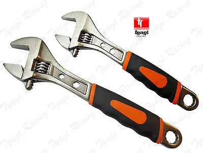 £9.99 • Buy Adjustable Wrench Spanner Tools Pipe Garage Rubber Grip Handle