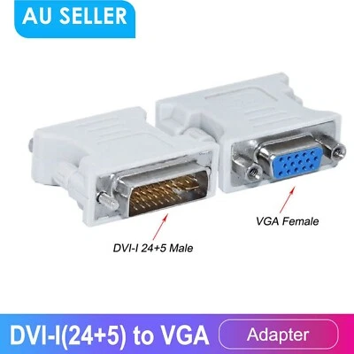 DVI-D 24+1 Male To VGA Female Socket Converter Adapter For PC DVD Monitor HDTV • $7.49