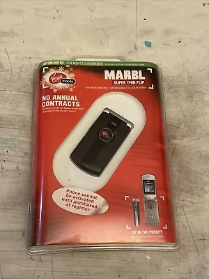 Kyocera MARBL K127 - Black (Virgin Mobile) Slim Flip Cell Phone - New Sealed • $22