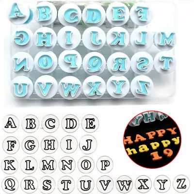 Alphabet Icing Mould Set Cake Decorating Mold Number Cutter Letter Fondant • £10.78