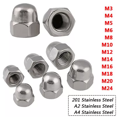 Acorn Nuts Domed Cap Nuts M3 M4 M5 M6 M8 M10 M12 M14 M16 M18 M20 M24 Stainless • $163.55