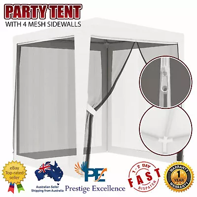 Gazebo With Insect Mesh Screen Net 2x2m Stylish Wedding Event Party Tent Shelter • $140.93