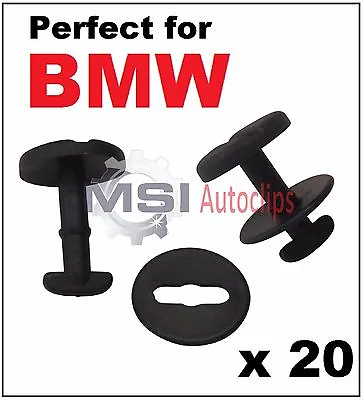 20 X BMW Floor Carpet Mat Clips E36 E46 E38 E39 Series Twist Lock With Washers • $4.34