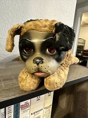 Vtg 1950's ~ Gund Rubber Face Sani-Foam Pug~Dog Puppy Plush Stuffed Fragile~ HTF • $86