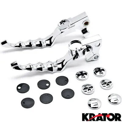 Skull Motorcycle Chrome Hand Levers Brake Clutch Controls Compatible With • $31.99