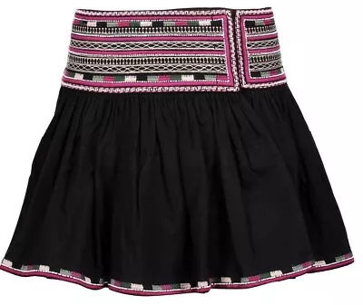 Isabel Marant Embroidered Cotton Twill Saxen Skirt SZ 38 = US S -NWOT RT$610 +Tx • $445