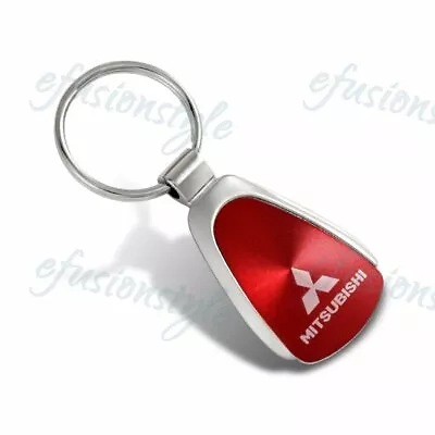 For Mitsubishi Logo Red Tear Drop Authentic Key Fob Keyring Keychain Lanyard • $15.95