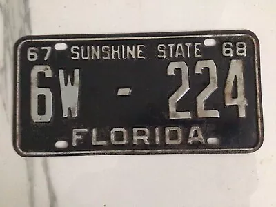 Florida License Plate 1967 1968 Pablo Beach 6W-224 • $125