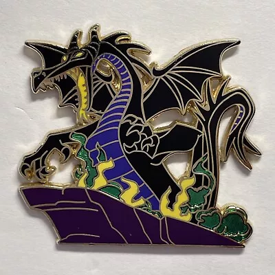 Disney Pin Maleficent Dragon On Rocks Breathing Fire Flames Sleeping Beauty 2008 • $30