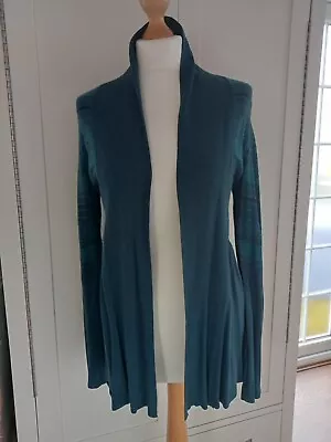 Ladies Elegant Cardigan Size 10  In Teal Good Condition  • £5