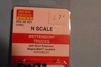 N Scale Micro-Train Couplers BETTENDORF SHORT EXT(1000) Truck # 003 02 021 • $9.25