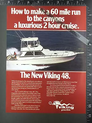 1985 ADVERTISING For Viking 35 Convertible Sport Fishing Motor Yacht Boat • $12.50