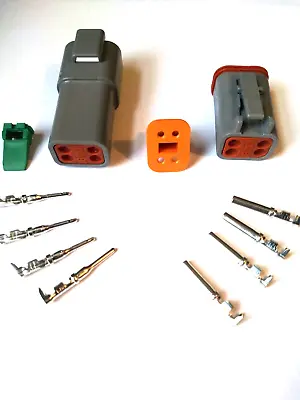 4 Pin Deutsch DT04-4P DT06-4S Waterproof Electrical Connector Kit • $7.25