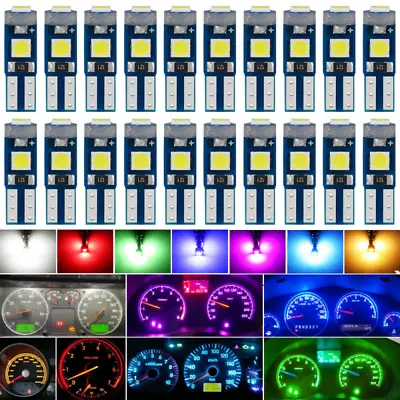 20PCS T5 74 3-SMD LED Instrument Panel Dash Dashboard Gauge Light Bulb W3W 37 • $5.99