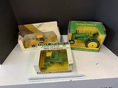 3 Vintage John Deere Tractor Model A Loader Backhoe 985 Combine EDTL • $29