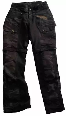 Mens Triumph Motorcycle Trousers UK Size 30  Waist EU Size 40 Dark Camouflage • £89.99
